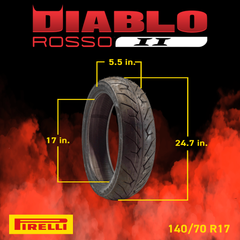 TIRE DIABLO ROSSO II FRONT 110/70R17 54H (OE) RADIAL