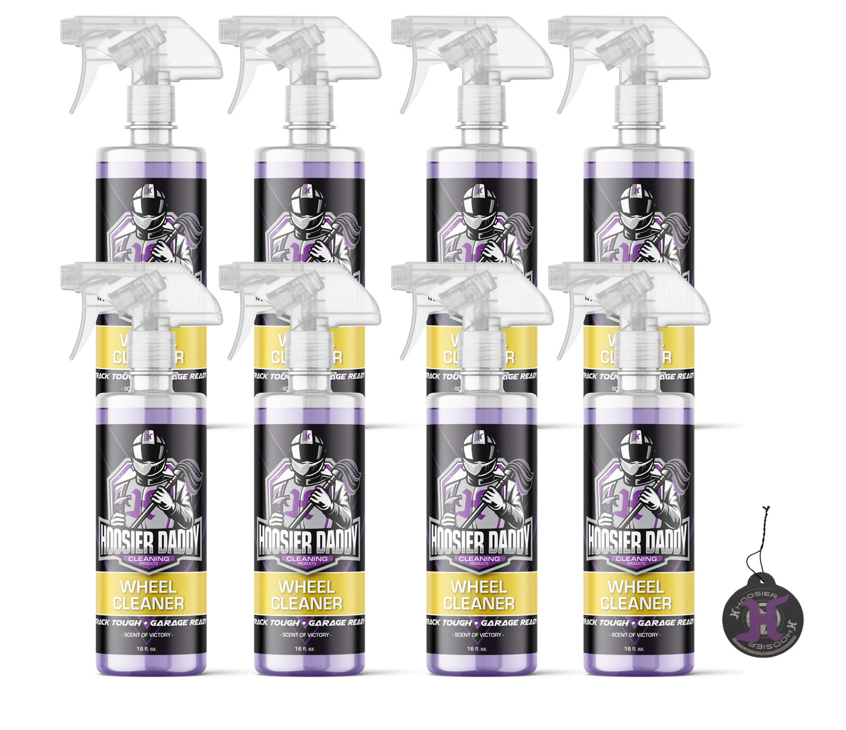 Hoosier Daddy 16oz Wheel Cleaner - Powerful Formula Removes Brake Dust, Grime, and Dirt for Sparkling Rims, Safe for All Wheel Types, Easy Spray Application(8-Pack)