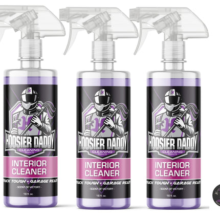 Hoosier Daddy 16oz Car Interior Cleaner - lifts dirt, Stains, & Odors from Upholstery, Carpets, & Dashboards Safe for all surfaces, Leaves Vehicle Fresh & Spotless(3-Pack)