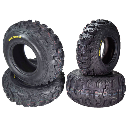 Kenda Bearclaw EX K573 - 23x8-10 Front & 24x11-10 Rear Tires for All Terrain (ATV), UTV, and Side by Side (SxS) Vehicles - 6-Ply - Bear Claw EX 23x8x10 24x11x10 (4-Pack)
