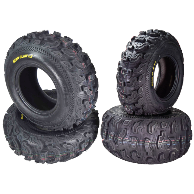 Kenda Bearclaw EX K573 - 23x8-10 Front & 24x11-10 Rear Tires for All Terrain (ATV), UTV, and Side by Side (SxS) Vehicles - 6-Ply - Bear Claw EX 23x8x10 24x11x10 (4-Pack)