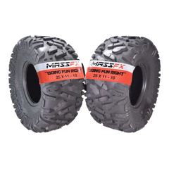 MASSFX 25x11-10 Rear Off-Road Tire ATV, UTV or SXS Tire 2 Pack