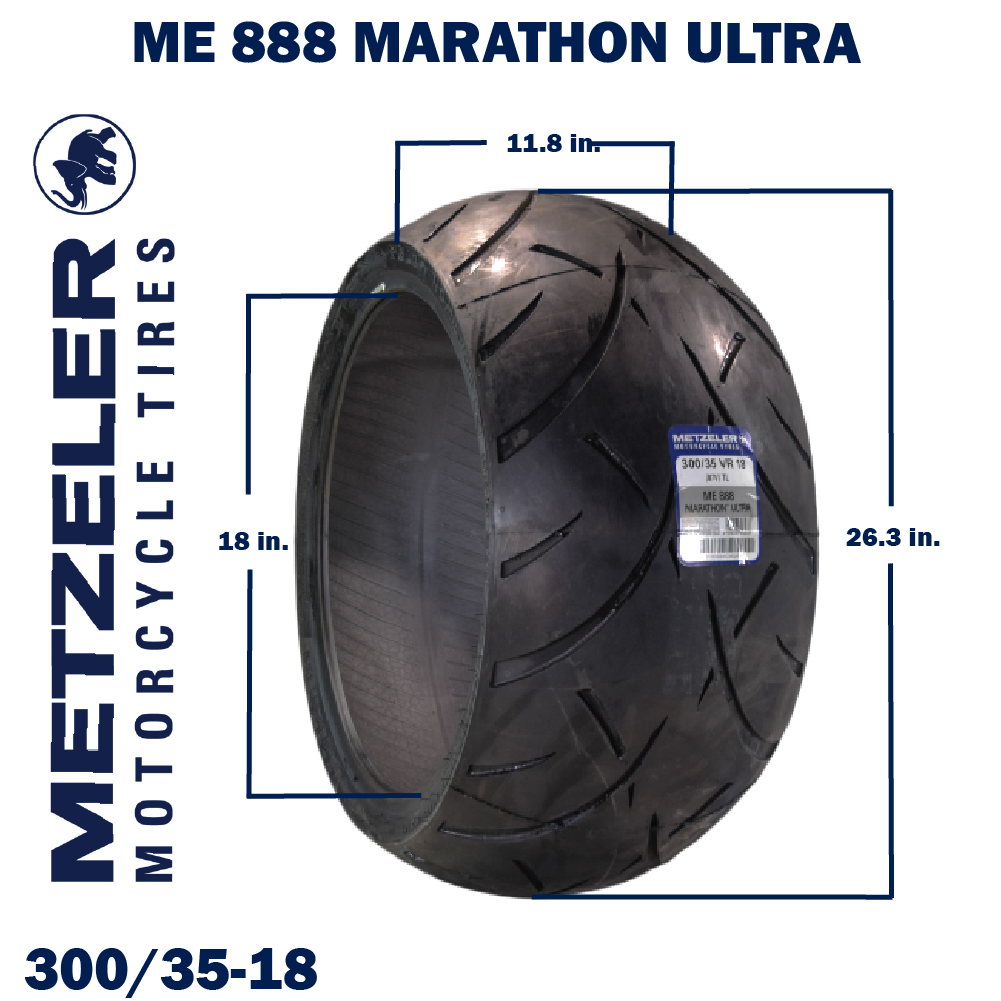 Metzeler ME 888 Marathon Ultra Rear 300/35R18 87V Motorcycle Tire Metzeler ME 888 Marathon Ultra Rear 300/35R18 87V Motorcycle Tire
