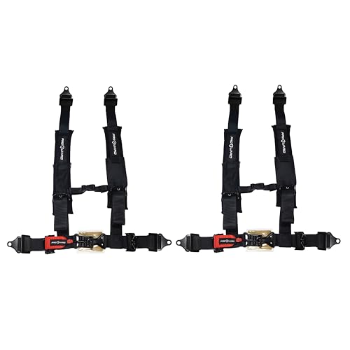 ProGuard Offroad Harnesses (2-Pack Black) with 2" Nylon Straps & 4 Points of Contact - Compatible with All UTVs incl Polaris, Kawasaki, etc