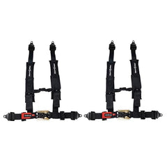 ProGuard Offroad Harnesses (2-Pack Black) with 2" Nylon Straps & 4 Points of Contact - Compatible with All UTVs incl Polaris, Kawasaki, etc