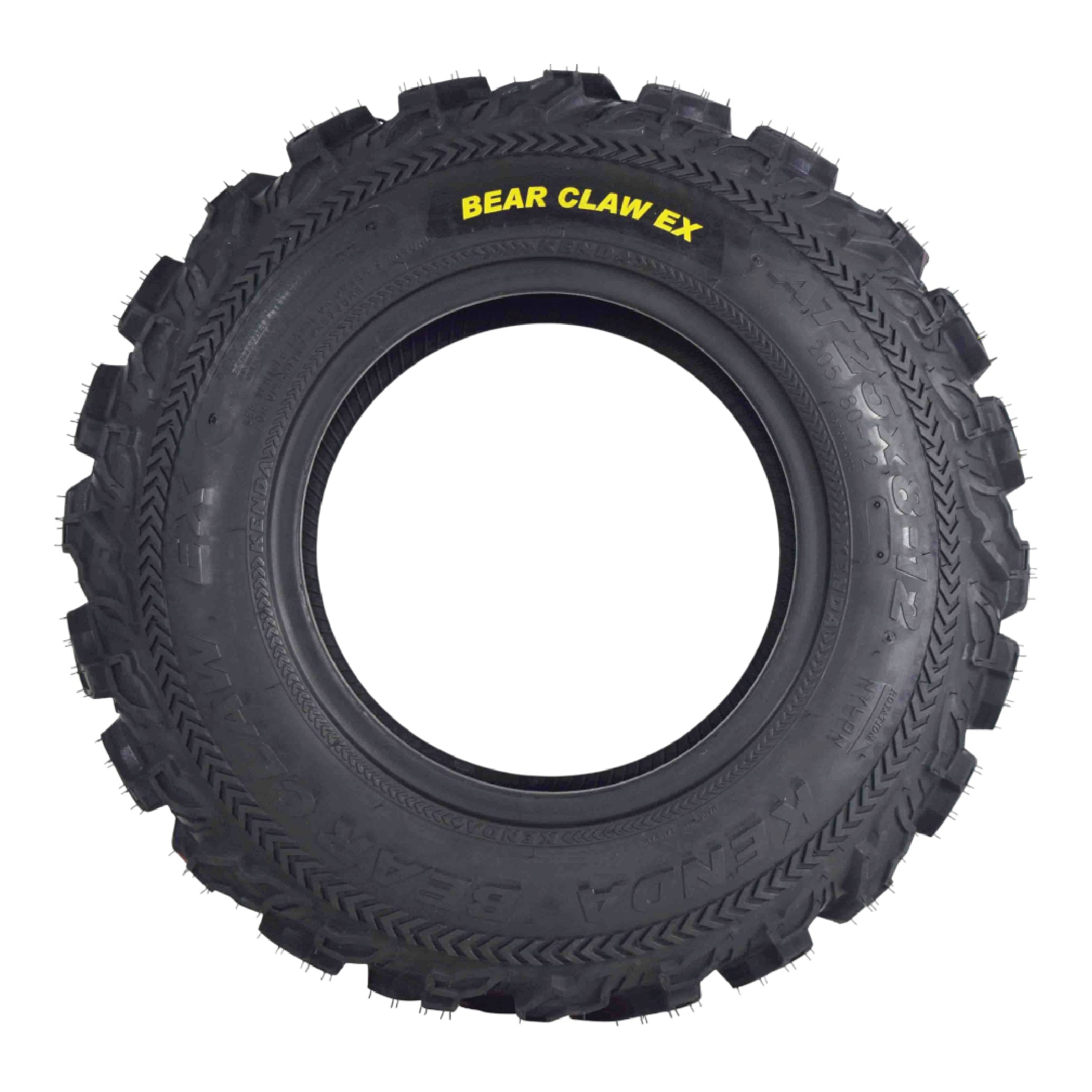Kenda Bearclaw EX K573 - 25x8-12 Front & 25x10-11 Rear Tires for All Terrain (ATV), UTV, and Side by Side (SxS) Vehicles - 6-Ply - Bear Claw EX 25x8x12 25x10x11 (4-Pack)