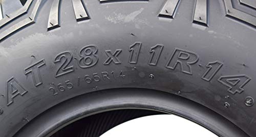 Kenda Bear Claw 28x9-14 and 28x11-14 HTR Radial ATV/UTV Tire with Keychain (4 Pack)