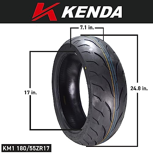 Kenda KM1 Sport Touring Motorcycle Tire Set 120/70ZR17 58W TL 180/55ZR17 73W TL