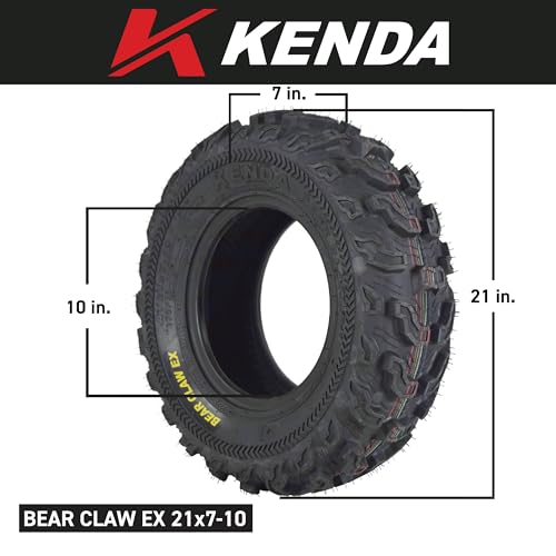 Kenda Bear Claw EX 21x7-10 Front ATV 6 PLY Tires Bearclaw 21x7x10 - 2 Pack