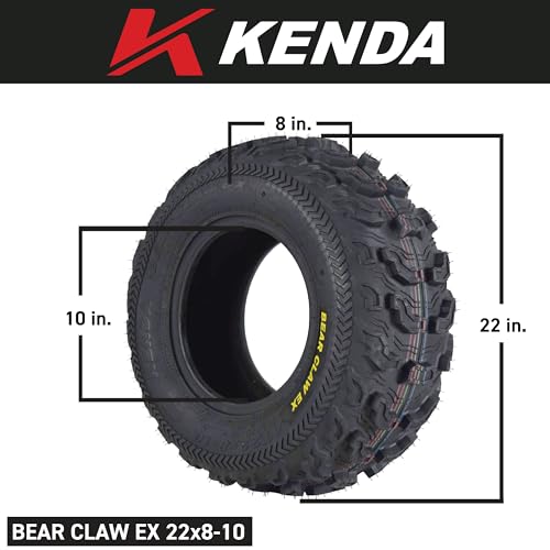 Kenda Bear Claw EX 22x8-10 Front 6 PLY ATV Tire Bearclaw 22x8x10 Single Tire