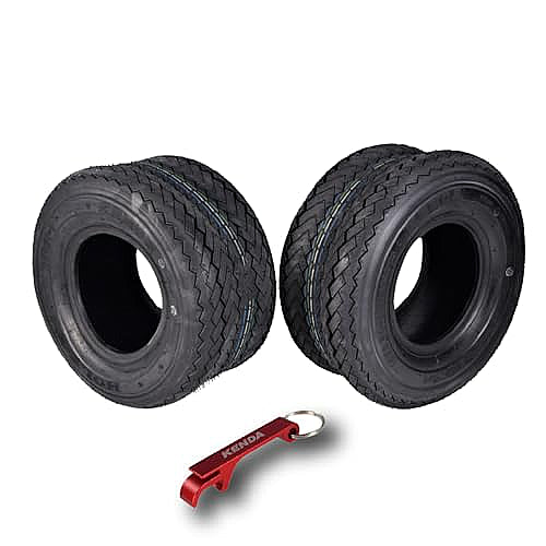 Kenda 243510L5 18x8.5-8 Hole-N-1 4 Ply Tubeless Golf Cart Turf Tires 2 Pack