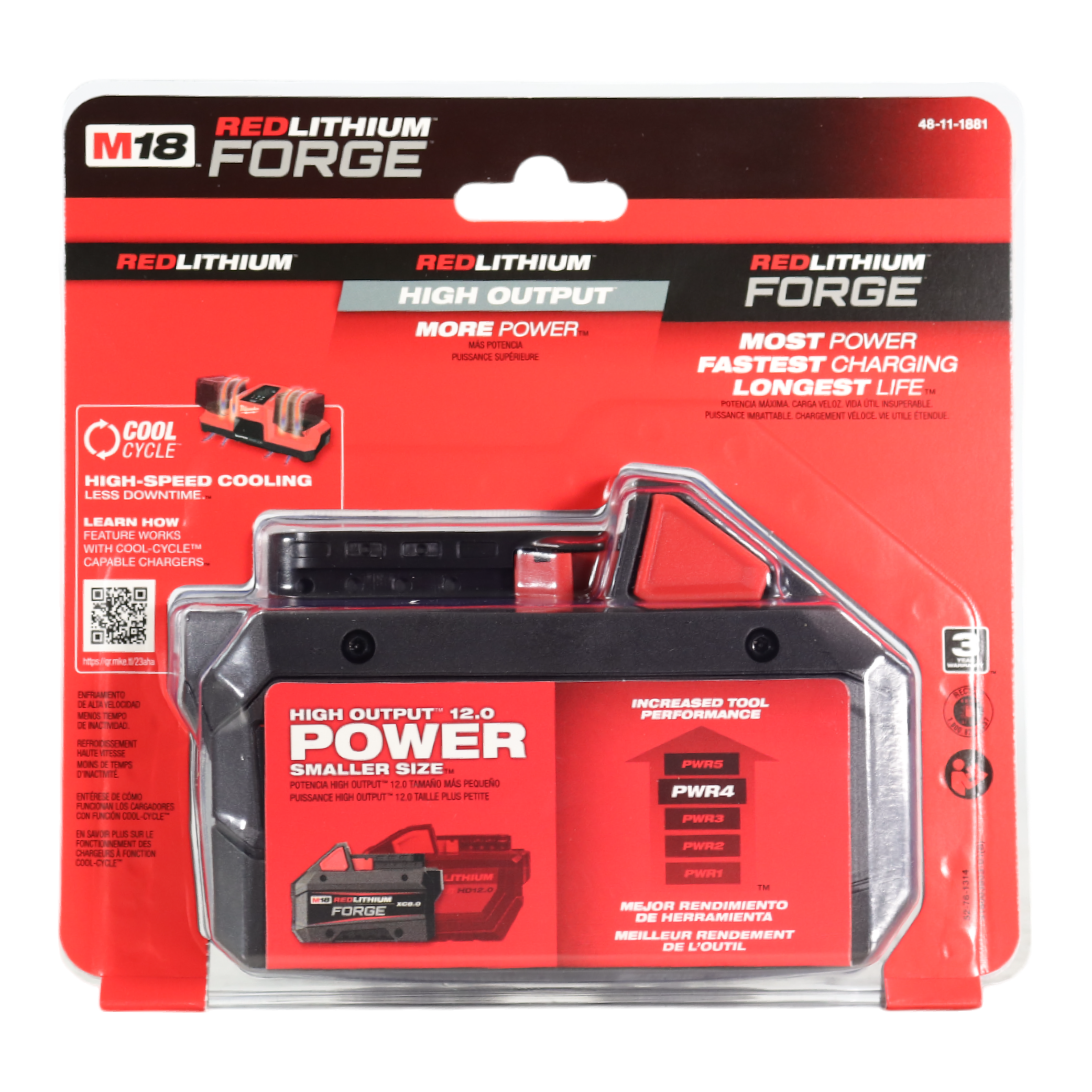 Milwaukee 48-11-1881 M18 18V REDLITHIUM FORGE XC8.0 Battery