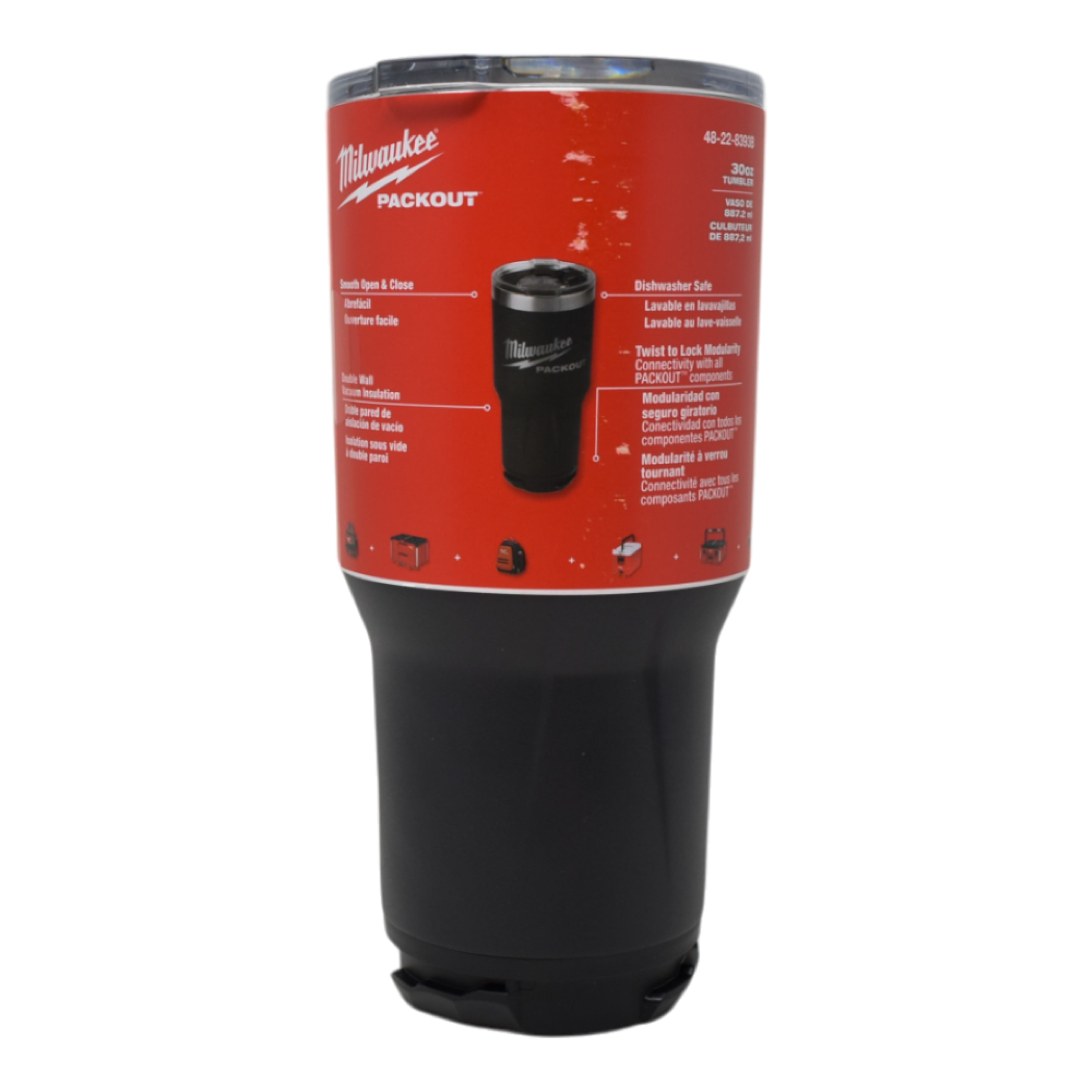 Milwaukee 48-22-8392B PACKOUT 20oz Tumbler (Black)