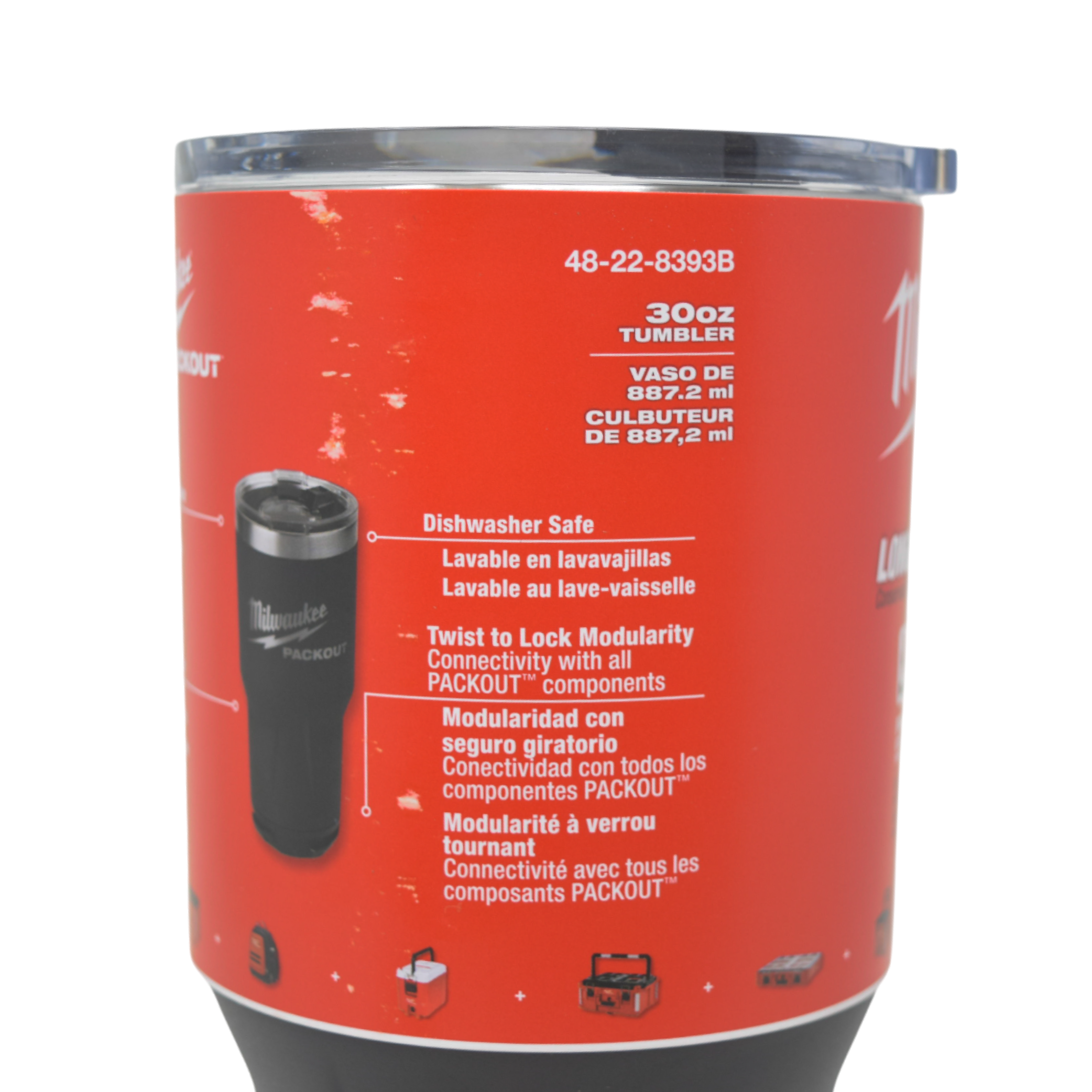 Milwaukee 48-22-8392B PACKOUT 20oz Tumbler (Black)