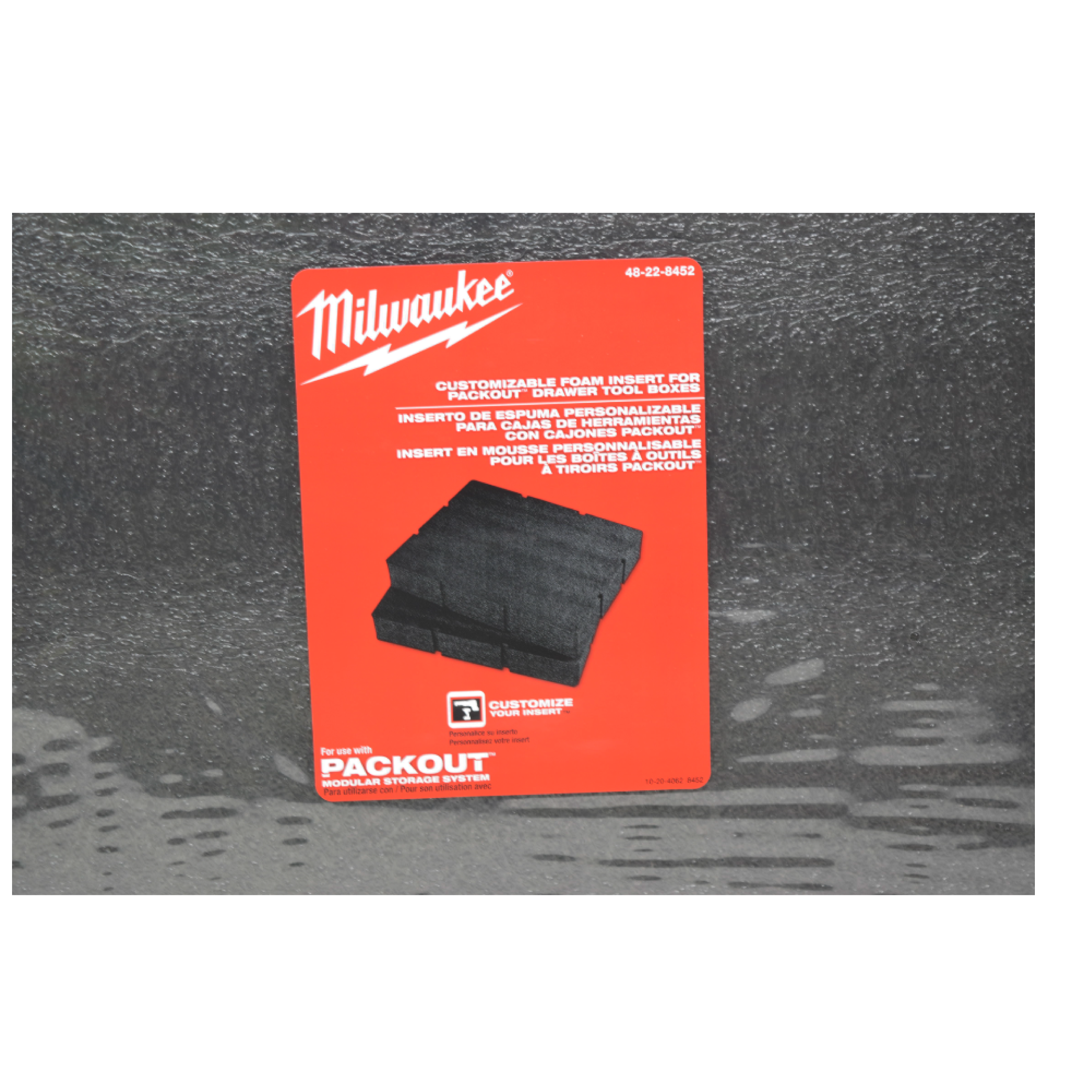 Milwaukee 48-22-8452 Customizable Foam Insert for PACKOUT Drawer Tool Boxes