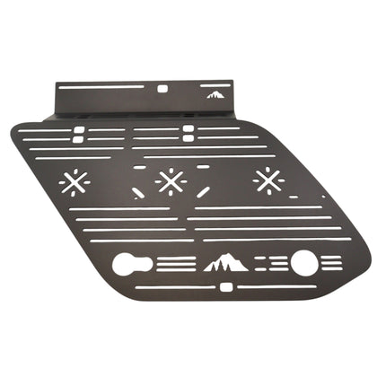 Sherpa 512540 Driver Side Window Panel for 5th Gen 4Runner - 3/16" Aluminum Side Panel Gear Mount, No Drill, Bolts to Crestone/Needle Rack, Suction to Window, Recovery Gear Storage