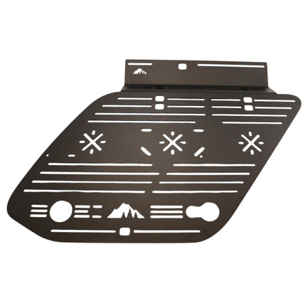 Sherpa 512640 Passenger Side Window Panel for 5th Gen 4Runner - 3/16" Aluminum Side Panel Gear Mount, No Drill, Bolts to Crestone/Needle Rack, Suction to Window, Recovery Gear Storage