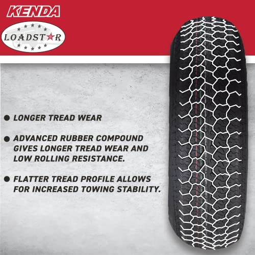 Kenda 234A1044 205/65-10 Load Star 4 Ply Tubeless Trailer Tires 2 Pack