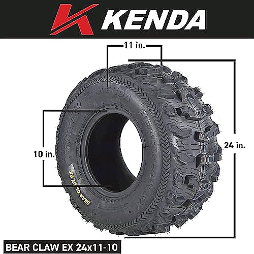 Kenda Bear Claw Ex 23x8-10 24x11-10 Front Rear 6 Ply ATV Tires 4 Pack