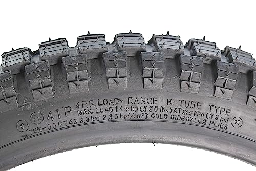 Kenda Small Block 275-17 Trail Tire and Kenda 275/300-17 TR4 Inner Tube (Single Tire and Tube)