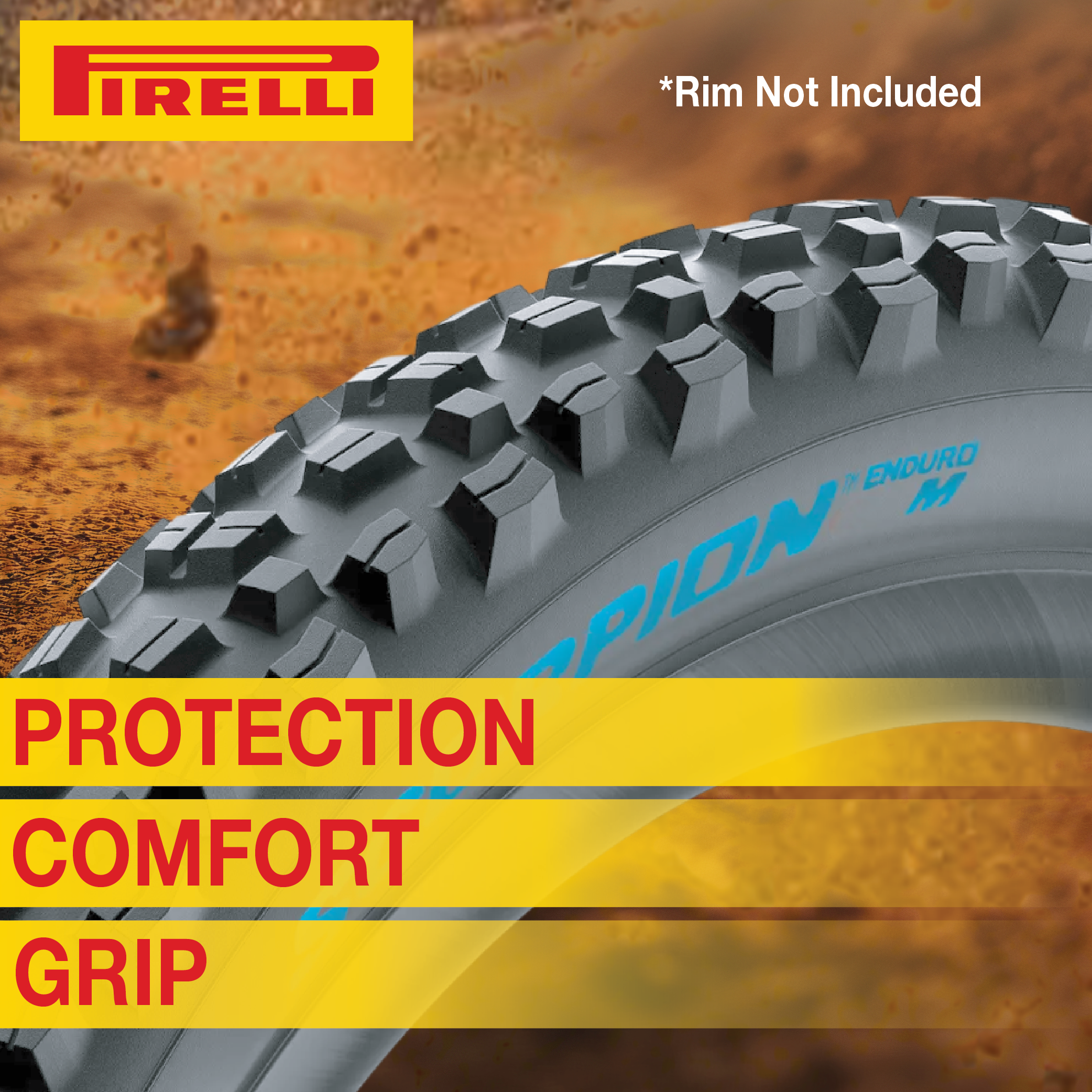 Pirelli Scorpion Enduro M Turchese Color 29x2.4 Mountain Bicycle Tire Tubeless Ready, HardWALL 60 TPI High-Performance All-Terrain Tire for Enduro Trail & Aggressive XC Mountain Bike w/Keychain (2 Pk)