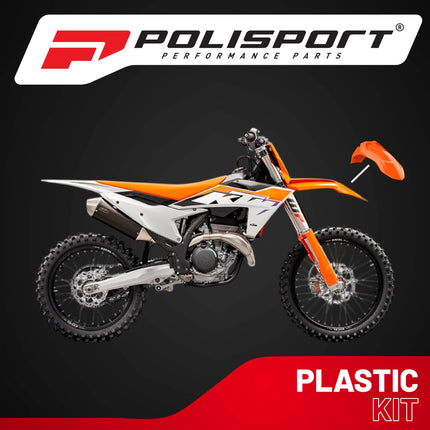 Polisport Supermoto (SM) Motocross (MX) UFX Front Fender - Universal Fit for all Full Size Dirt Bikes - Orange