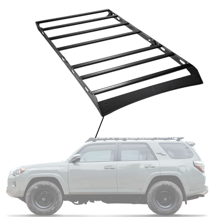 Sherpa - The Crestone Sport Half Height/Single Row Light Aluminum Roof Rack with Crossbars Made for 2010-24 Toyota 4Runner 5th Gen. - Drill Free Rack for Tents; Kayaks; Bikes; Skis Made in the USA