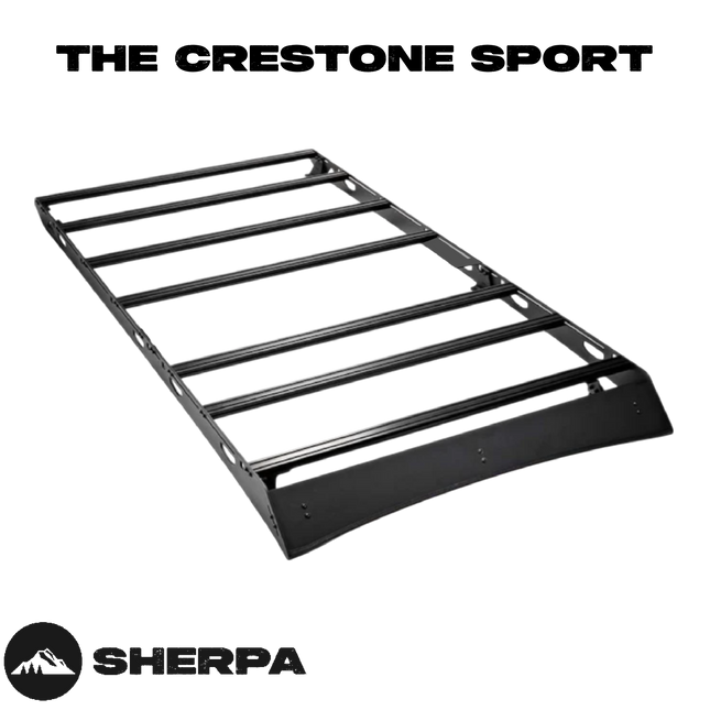 Sherpa - The Crestone Sport Full Height Aluminum Roof Rack with Crossbars Made for 2010-24 Toyota 4Runner 5th Gen. - Drill Free Rack for Tents; Kayaks; Bikes; Skis Made in the USA