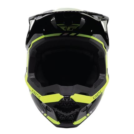 Fly Racing Kinetic Verdict Helmet – DOT/ECE 22.06 Approved – Lightweight MX Helmet with TFV Ventilation, Removable Liner & Helmet Bag 2X-Large (Black/Hi-Vis Yellow/Grey)