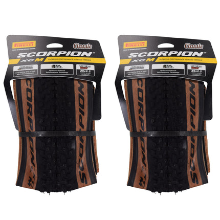 Pirelli SCORPION  Sport XC M Classic Tan-wall Bicycle Tire (29 x 2.2)  for Relaxed MTB Rides, Procompound Endurance, ProWALL Technology, Medium Profile Tread Pattern (2 Tires)