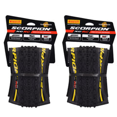 Pirelli SCORPION  XC RC Yellow Label (29 x 2.2)  Peak Performance for Demanding XC Racing SmartGRIP Compound ProWALL Technology Versatile Tread Design (2 Tires)