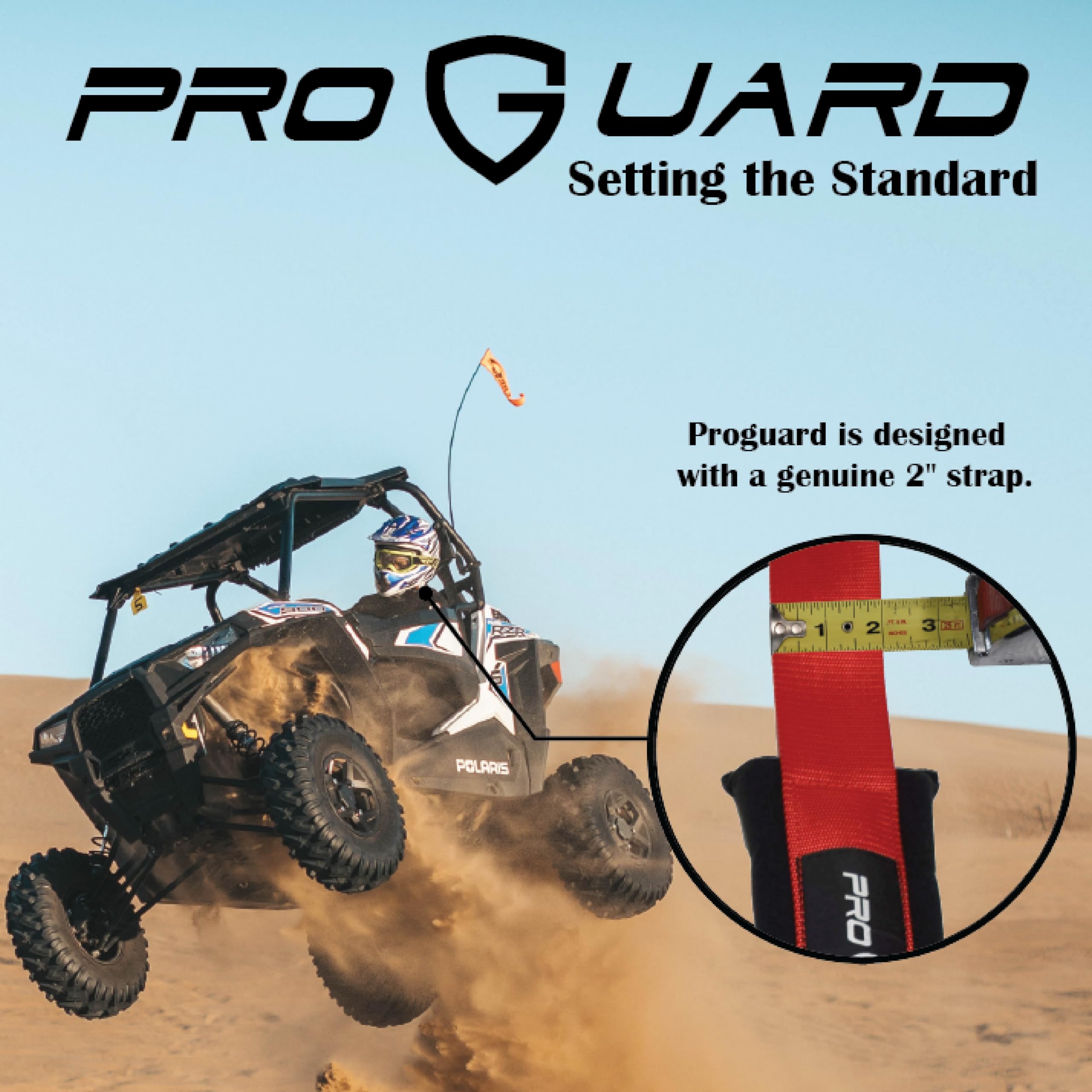 ProGuard Offroad Harness (Red) with 2" Nylon Straps & 5 Points of Contact - Compatible with All UTVs incl Polaris, Can-Am, Kawasaki, etc