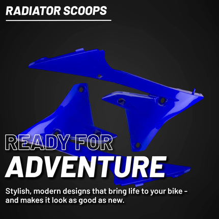 Polisport Blue Radiator Scoops for Yamaha YZ/WR 250F/450F/FX (2014-2019) - OEM Fit, Glossy Finish, Lightweight & Impact-Resistant Upgrade for Off-Road Durability and Style