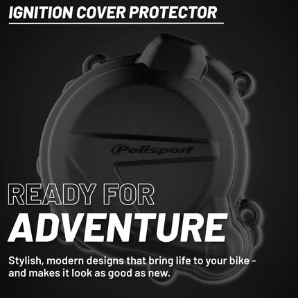 Polisport Motocross Motorcycles (MX) Ignition Covers Protector Kit for Beta RR 250/300 2T (2013-24) Dirt Bikes - Blk, Impact-Resistant PA6 Polyamide, Protects Against Rocks and Scratches for Enduro/MX
