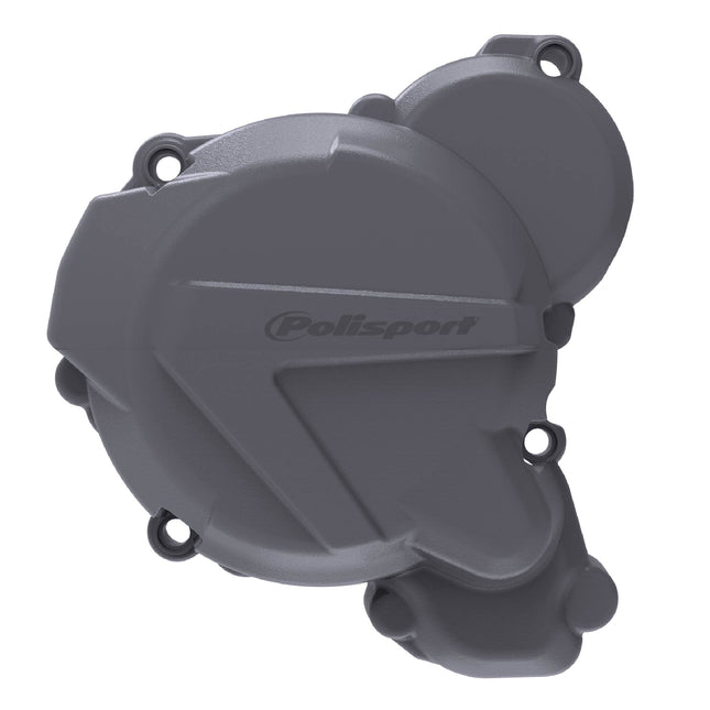Polisport Motocross Motorcycles (MX) Ignition Covers Protector Kit for KTM EXC 250/300 TPI & Husqvarna TE 250/300 (2017-2023) Dirt Bikes - Protects Against Rocks and Scratches for MX/Enduro Nardo Grey