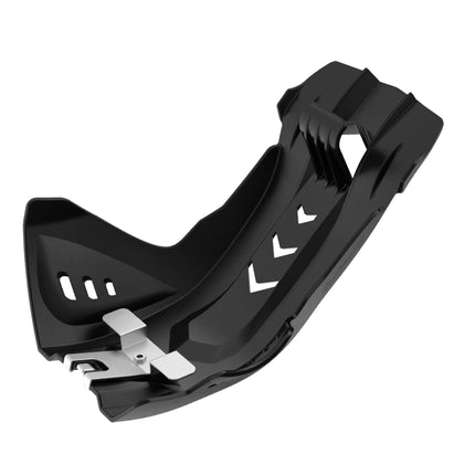 Polisport Motocross Motorcycles (MX) Fortress Skid Plate for Husqvarna FE/FC 250/350/450/501 (2016-23) & KTM EXC-F/SX-F 250/350/450/500 (2016-23) Dirt Bikes - OEM Quality, Flexible & Perfect Fit - Blk