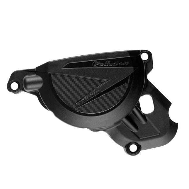 Polisport Motocross Motorcycles (MX) Ignition Covers Protector Kit for Beta RR 350/390/430/480 4T (2020-2024) Dirt Bikes -  Impact-Resistant PA6 Polyamide, Easy OEM Installation - Black