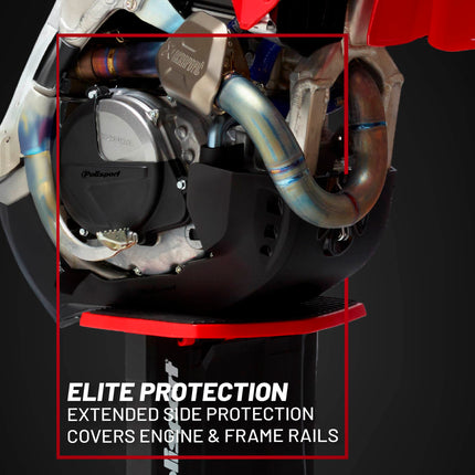 Polisport Motocross Motorcycles (MX) Fortress Skid Plate for Sherco SEF-R/SEF 250/300/350 (2012-2024) Dirt Bikes - OEM Quality, Flexible, Durable & Perfect Fit - Blue