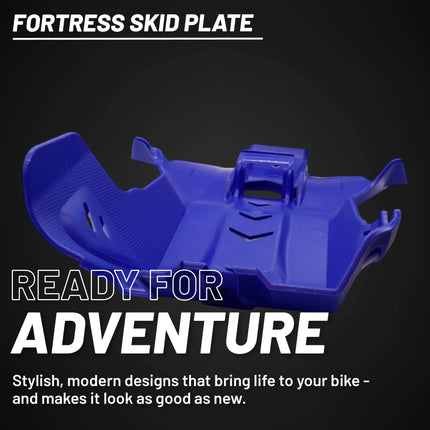 Polisport Motocross Motorcycles (MX) Fortress Skid Plate for Sherco SE-R/SEF Factory 250/300 (2012-2024) Dirt Bikes - OEM Quality, Flexible, Durable & Perfect Fit - Blue
