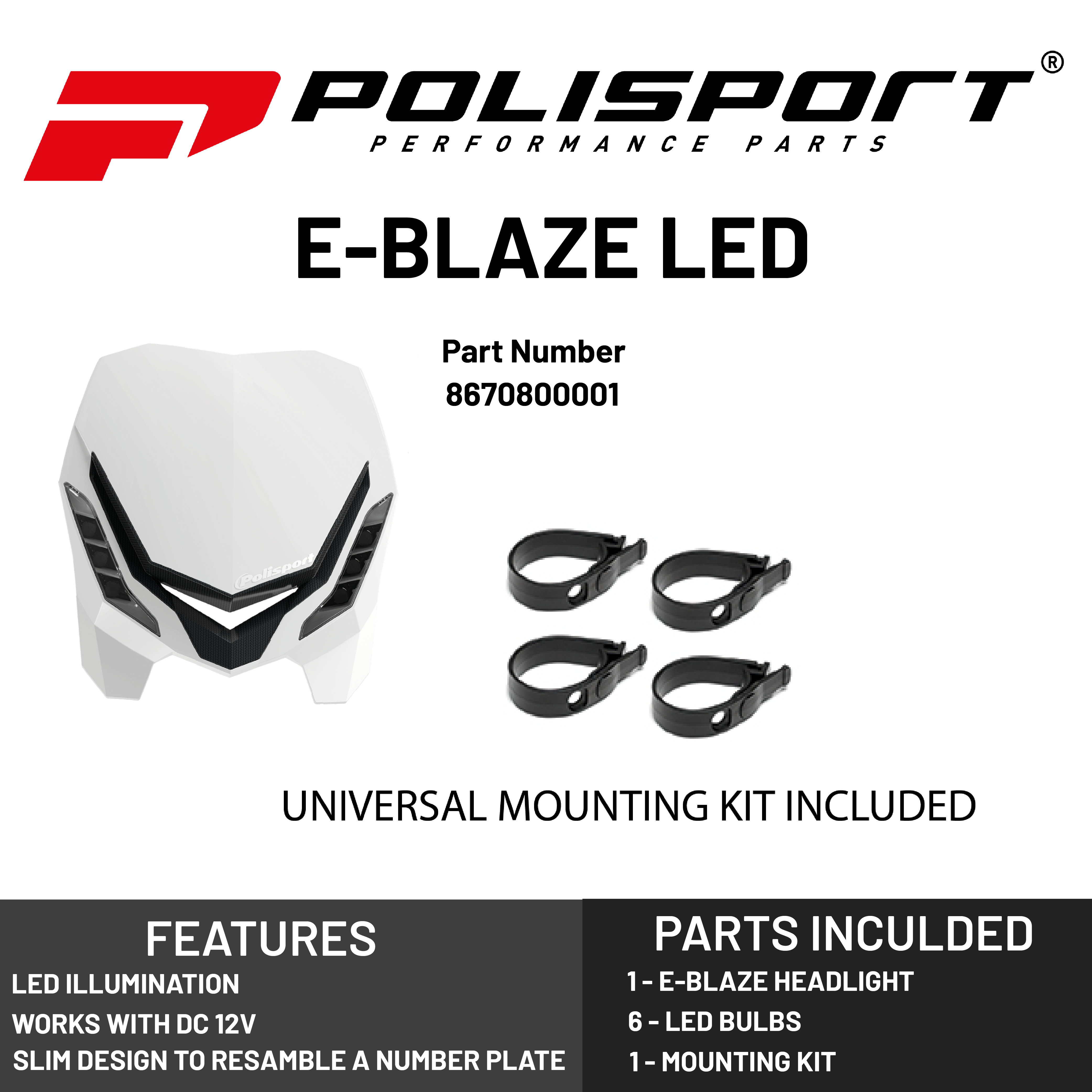 Polisport Headlight E-Blaze