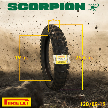 Pirelli Scorpion MX32 Mid Soft 80/100-21 Front 120/80-19 Rear Bias Tires Set