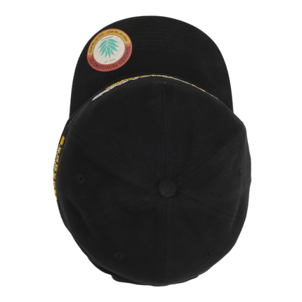 Sendero Provisions Co. Tip Your Hat Black Unstructured 5-Panel Snapback Hat - Embroidered Brushed Cotton Canvas, Adjustable Fit, Semi-Curved Visor, Ideal for Casual Outdoor Adventures