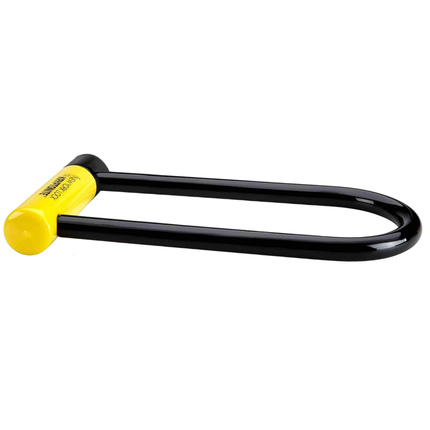 Kryptonite 994589 New York Lock M-18WL U-Lock, 18mm Hardened Max-Performance Steel Shackle, High-Security Bicycle U Lock with Double Deadbolt, Keyed Bike Lock, Black/Yellow, 3 Keys Included
