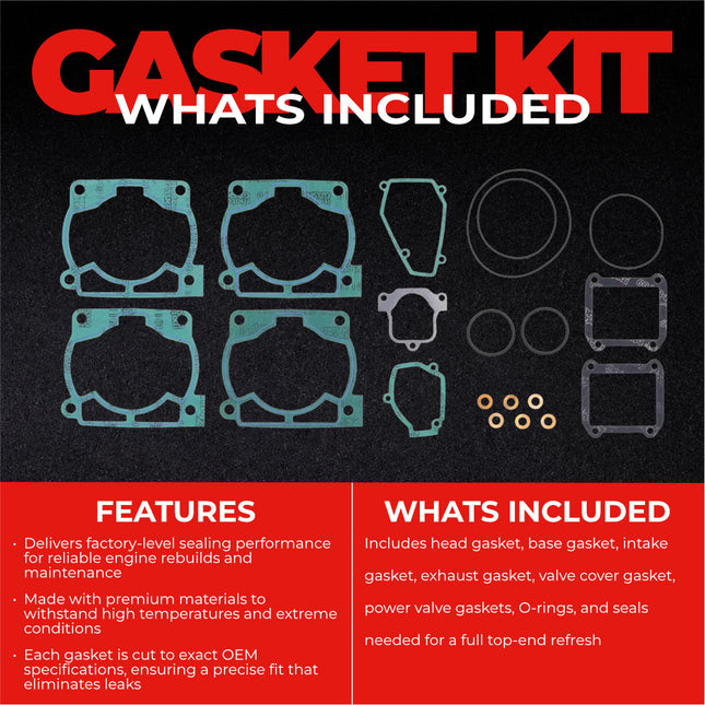 Athena P400060600014 Top End Gasket Kit for BETA RR 300 2013‑2022 – Complete Engine Rebuild Gasket Set with Head, Base, Intake, Exhaust Gaskets, O‑Rings & Seals for 300cc 2‑Stroke Enduro Dirt Bikes