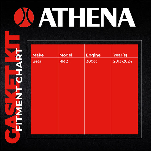 Athena P400060900014 Complete Gasket Kit for Beta 300 RR 2013‑2024 – Premium Full Engine Gasket Set for 2‑Stroke Enduro Motorcycles – High‑Performance Seals & O‑Rings for Complete Engine Rebuilds