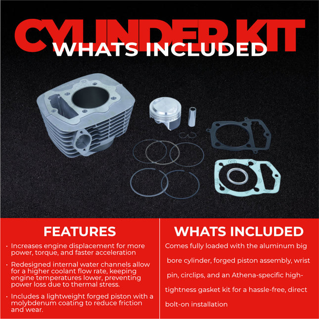 Athena P400210100054 240cc Big Bore Cylinder Kit (67mm Bore) - Forged Piston Performance Upgrade, Converts 230cc to 240cc, Compatible with Honda CRF230F 2007-2016