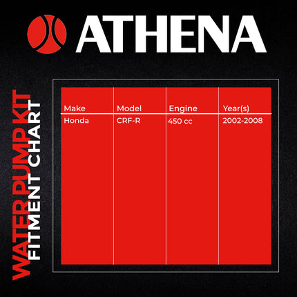 Athena P400210475009 Water Pump Gasket Rebuild Kit for Honda 450 CRF-R 2002-2008 – Complete Gasket & Seal Rebuild Kit for Motocross Dirt Bikes
