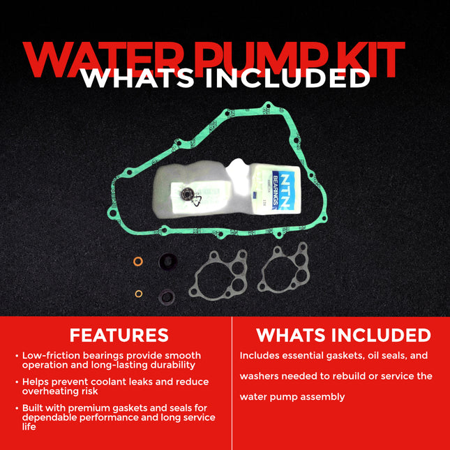 Athena P400210475012 Water Pump Gasket Rebuild Kit for Honda 500 CR-R 1985-2001 - Complete Gasket & Seal Rebuild Kit for Motocross Dirt Bikes