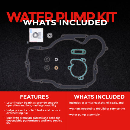 Athena P400250475006 Water Pump Gasket Rebuild Kit for Kawasaki 250 KX 1999-2004 - Complete Gasket & Seal Rebuild Kit for Motocross Dirt Bikes
