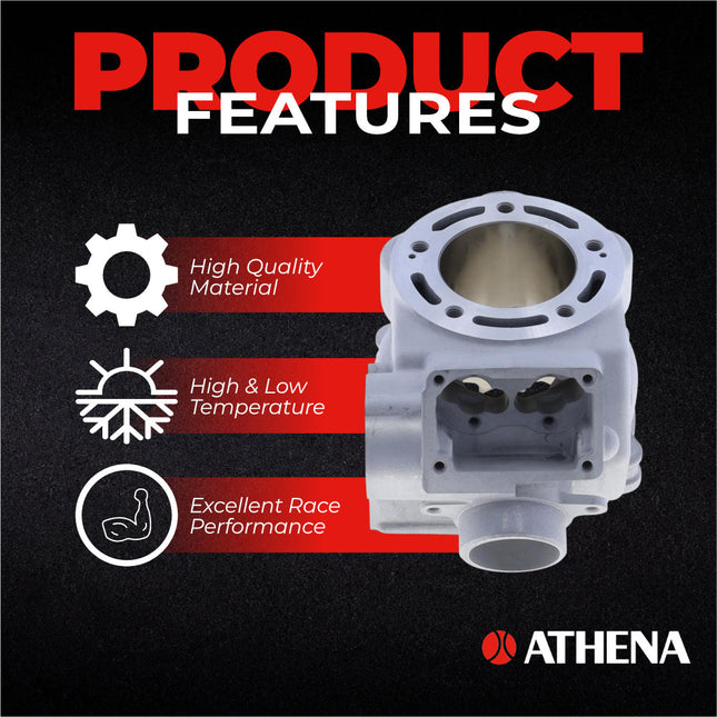 Athena P400485100008 Standard Bore Cylinder Kit (54mm, 125cc) - Premium 2-Stroke Top End Rebuild Kit with Forged Piston & Gaskets, Compatible with Yamaha YZ125 2001-2004
